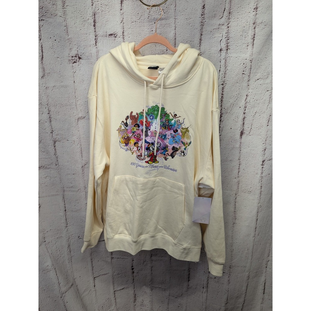 Disney Ivore‎ Fleece Hoodie 100 Years Of Music And Wonder XL NWT